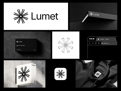 Lumet black bold brand branding business company energy graphic design grey image lines logo logodesign logotype mark minimal software symbol technology white