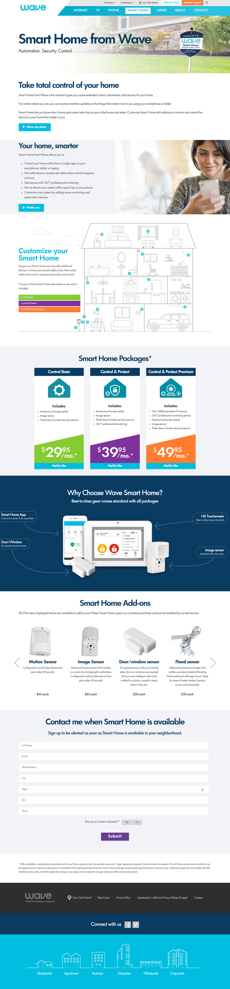 Landing Page - Smart Home