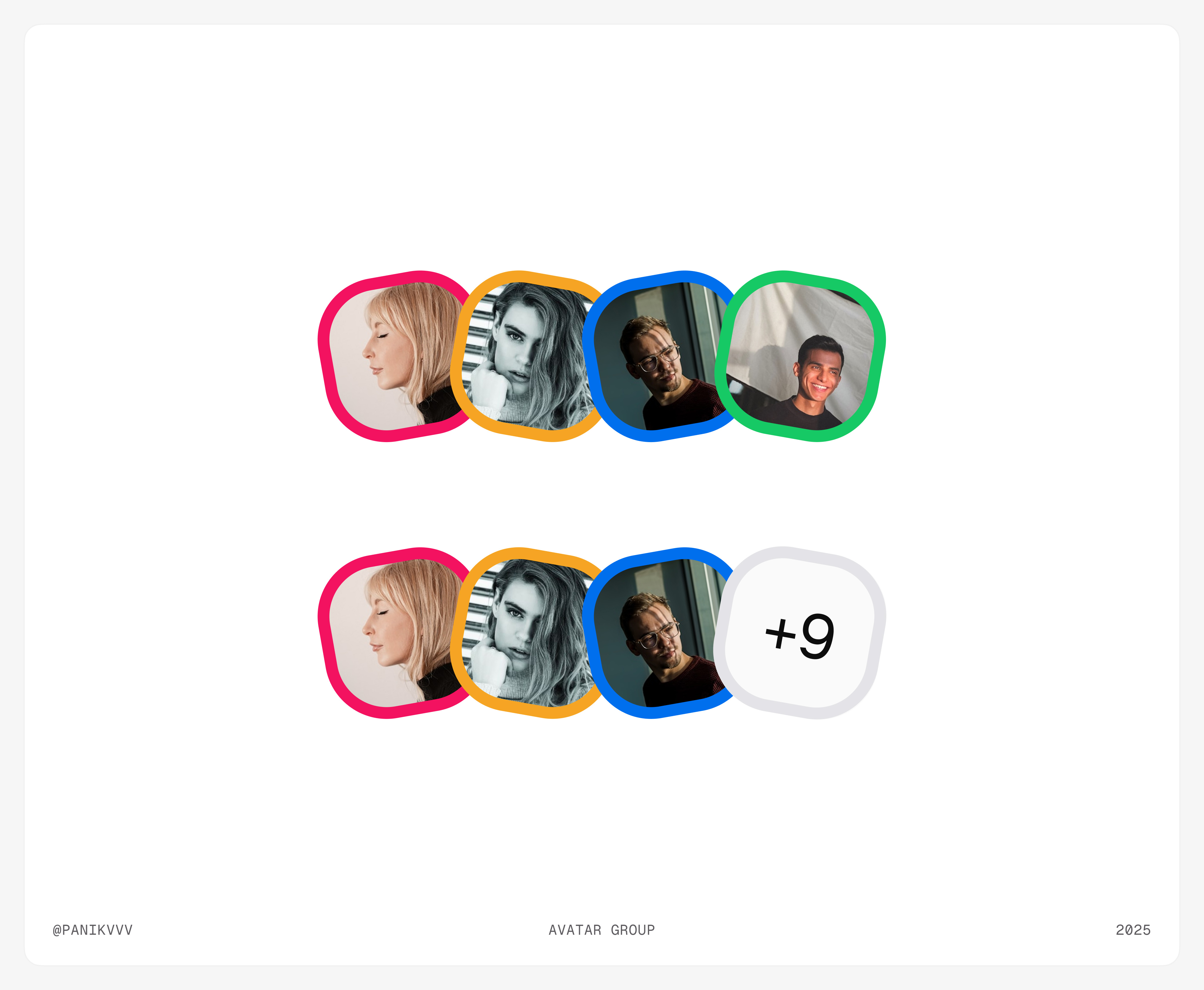 👥 Avatar group avatar avatar group badge ios ios design ios users product design tag user badge users