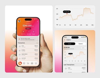 Finance - Money Tracker Component activity tracker analytics app banking finance finance app finance tracker fintech mobile app money management saas ui user interface ux
