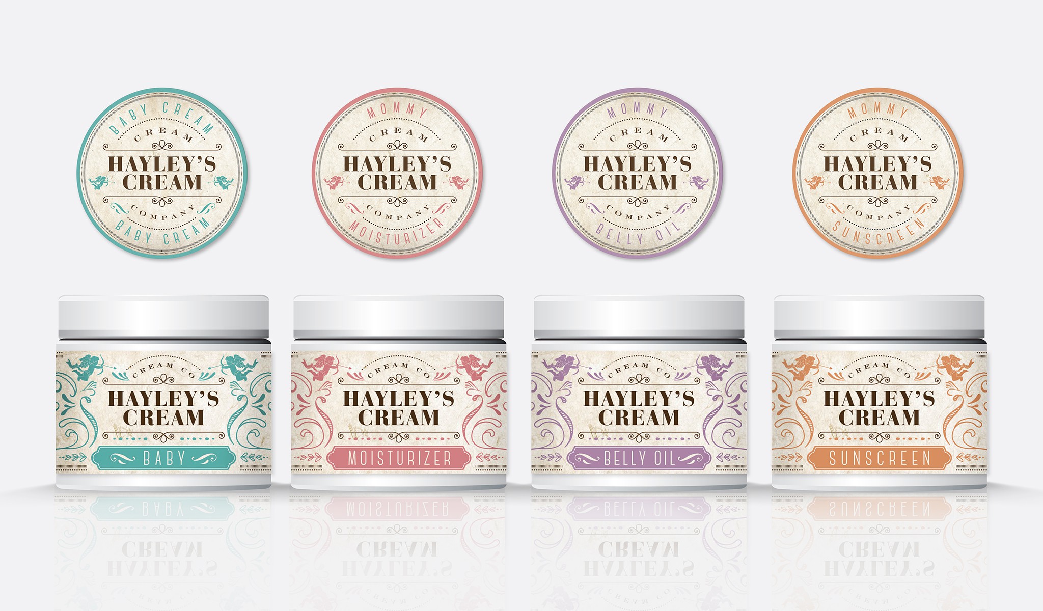 Hayley's Cream for moms and babies branding design graphic design illustration logo typography