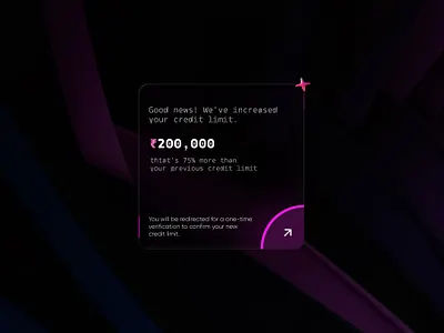 UI concept featuring the new Glass effect for credit limit. carddesign creditlimit darktheme glassmorphism glassui interfacedesign minimalui mobileui ui visualdesign
