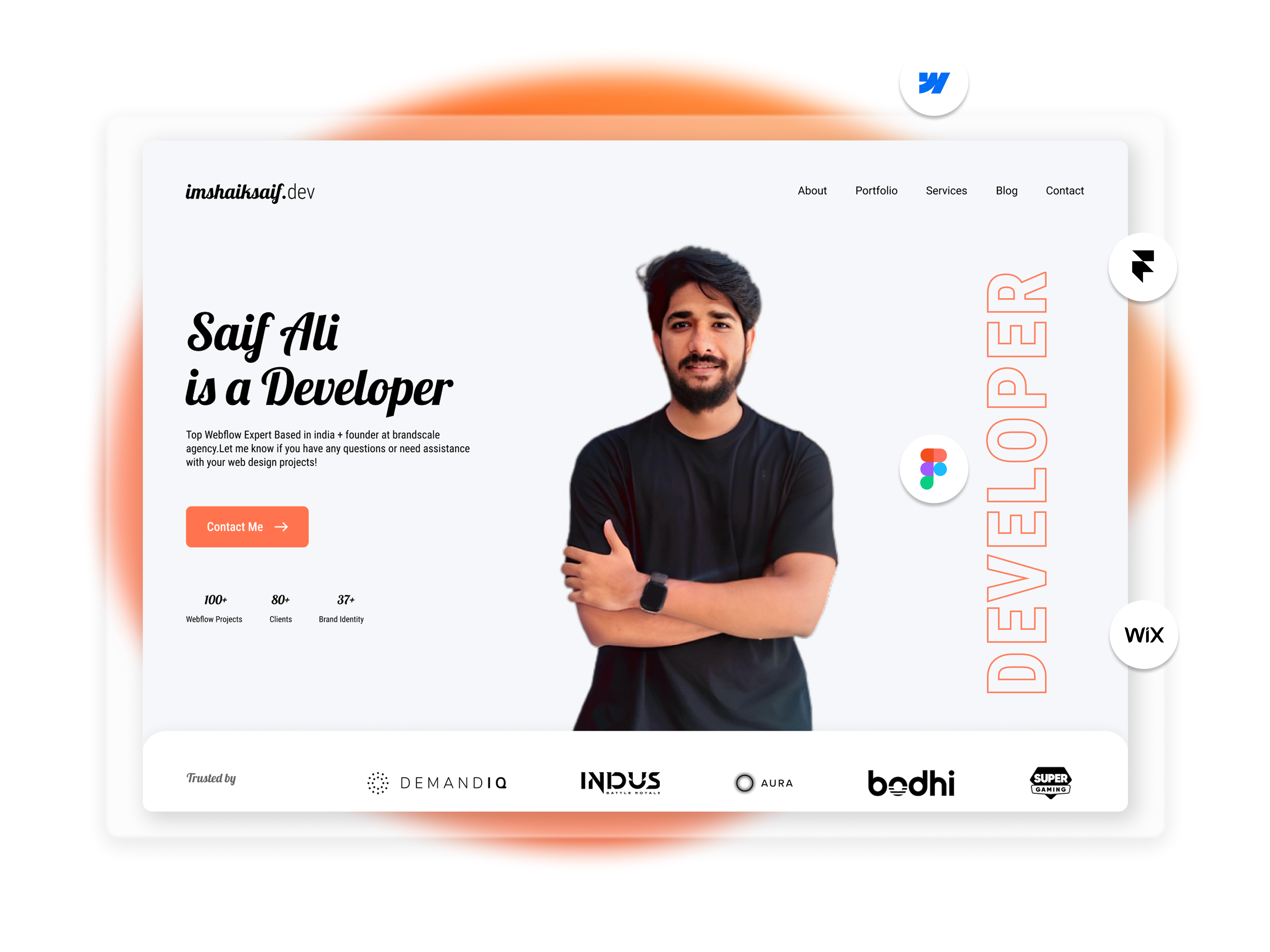 Portfolio design branding logo prototype ui uiux webdesign