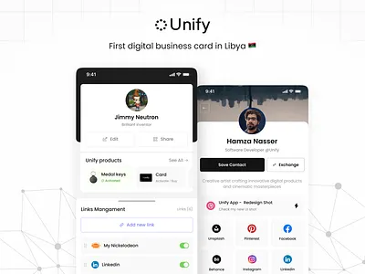 Unify - Digital Business Card mobile
