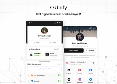 Unify - Digital Business Card mobile