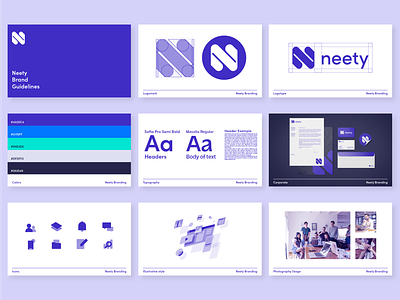 Neety Branding branding flat icons logo minimalist