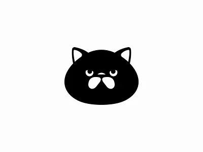 Annoyed Cat Logo animal annoyed branding cat design feline fun grumpy icon identity illustration logo mark mascot minimalist pet playful simple symbol vector