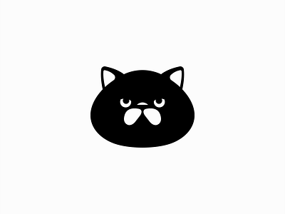 Annoyed Cat Logo animal annoyed branding cat design feline fun grumpy icon identity illustration logo mark mascot minimalist pet playful simple symbol vector