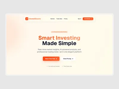 InvestStocks - Real-Time Insights branding design figma figmadesign graphic design illustration logo ui uidesign uiux