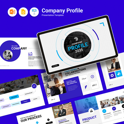 Company Profile Presentation Template 3d agency animation branding business company profile corporate design graphic design illustration infographic resume logo minimal motion graphics pitch deck powerpoint presentation slide ui