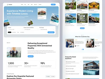 Real Estate Website b2b clean landing page modern property search property website real estate real estate dashboard real estate website saas ui ux web design website website design