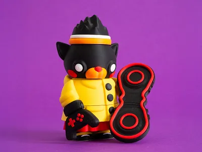 Nova Cyber Cat 3d 3d print 3d printing animal bright cat character characterdesign color cyber futuristic kitty street toy toy design urban
