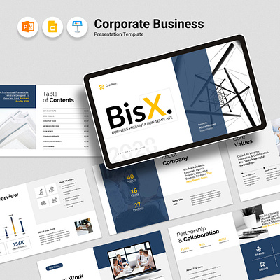 Corporate Business Presentation Template 3d agency animation architecture branding business corporate creative design graphic design infographic logo minimal motion graphics pitchdeck powerpoint presentation slide template ui