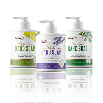 Hand soaps design - WOODEN SPOON branding design graphic design illustration logo typography vector