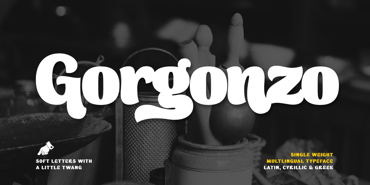Gorgonzo typeface branding creation display font graphic design multilingual opentype script type design typography