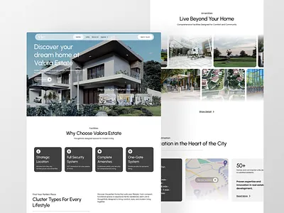 Valora Estate Website branding logo ui