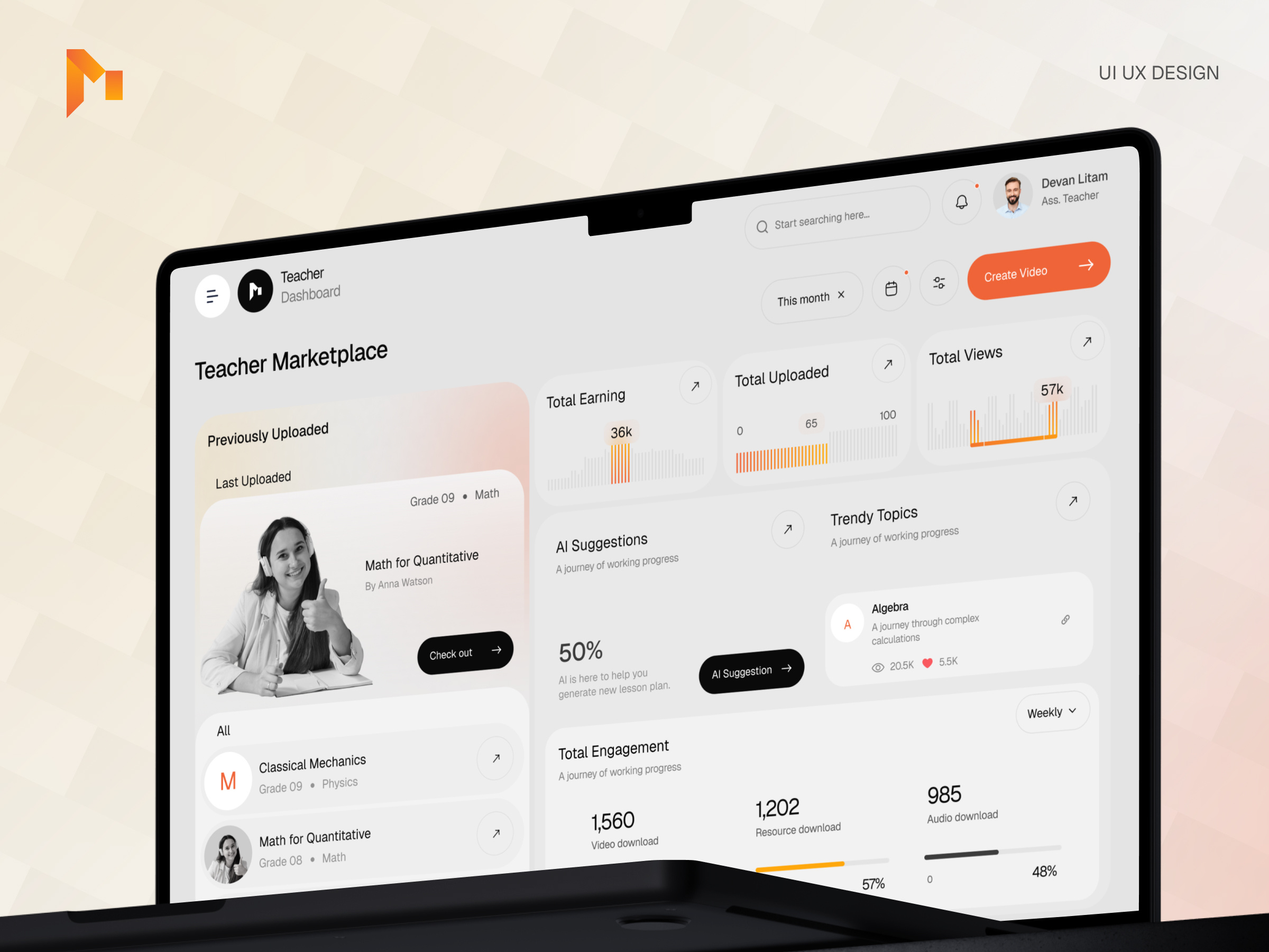 Mentora - Edtech Web Application | Dashboard | Potential