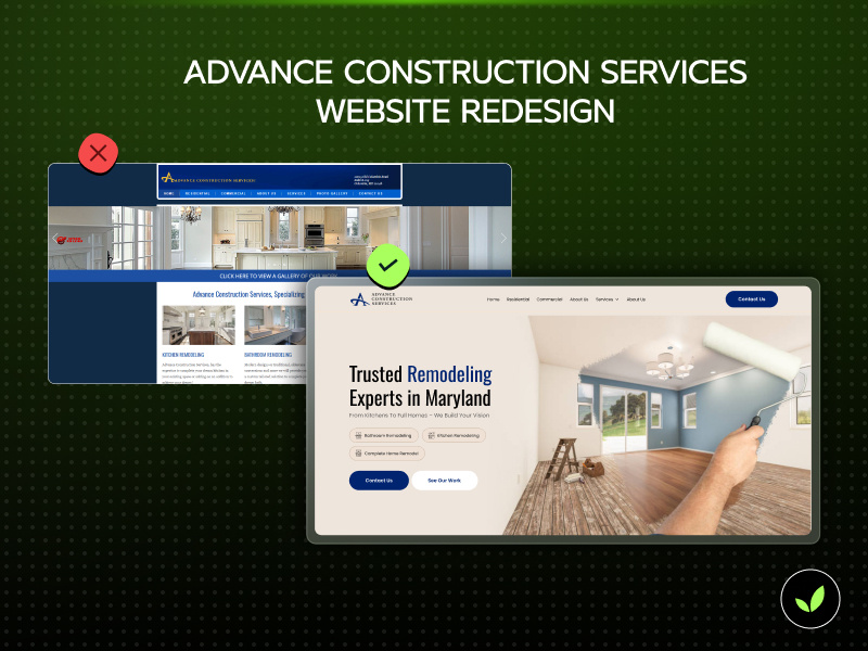 Remodeling & Construction Company Website Redesign – UI/UX before after website commercial remodeling construction company website construction website ui ui ux case study uiux user experience web design web development website website redesign websitedesign