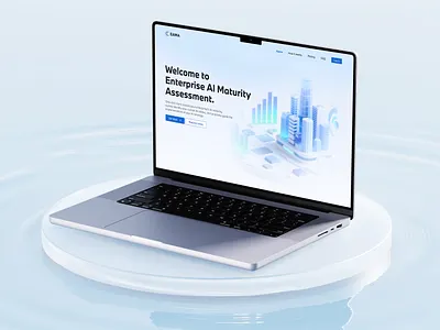 AI Maturity Assessment Landing Page 3d ai assessment landing page maturity to b ui web design