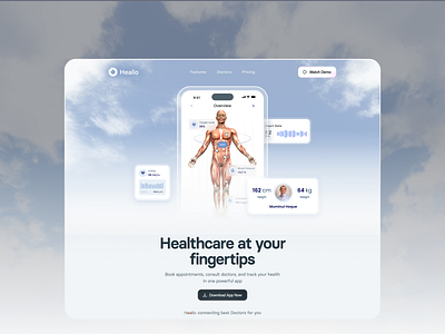 Telemedicine Landing page booking app consultancy design doctor appointment health healthcare hearthcare website landing page medical website product design product landing page saas saas landing page telehealth telemedicine ui ux web design wellness