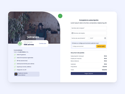 Payment page for Yotramito.com app branding grants payment payment page product design ui uidesign uxdesign uxui web design