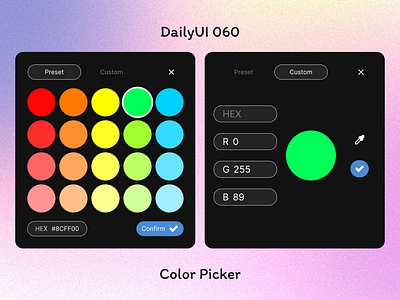 DailyUI 060 - Color Picker color color picker dailyui dailyui 060 figma picker ui ux