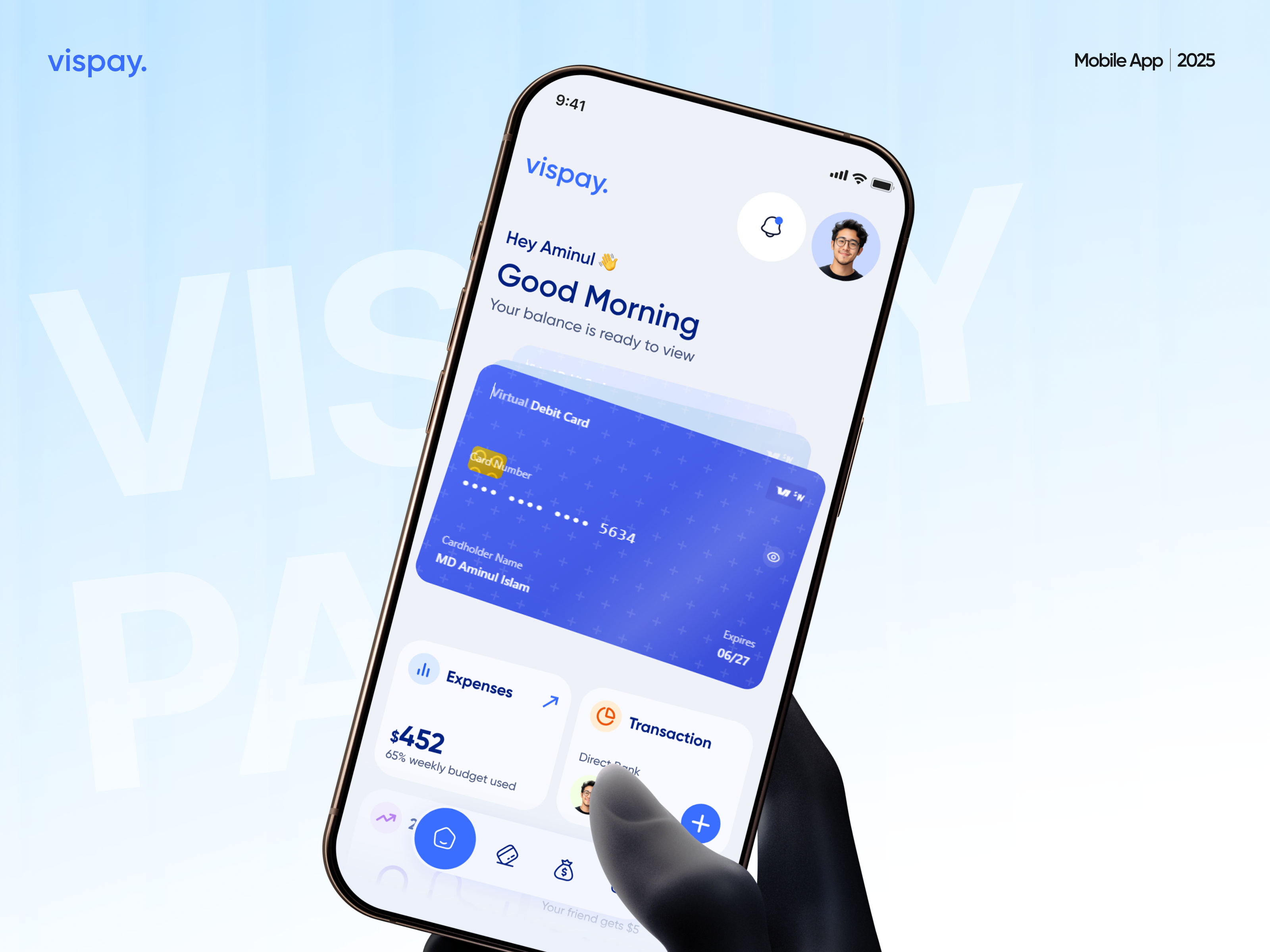 Vispay | Fintech App | UI banking design design finance app financial fintech fintech app fintech design fintech mobile app mobile product design tranaction ui ux