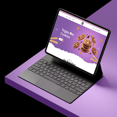 Cookies Online Store Landing Page animation branding brownies cake clean company cookies cookies website design e commerce landing page logo milk powder modern oats online store the oat kitchen uiux vector webflow