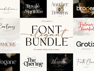 Elegant Font Bundle boho font brand identity branding branding font branding logo calligraphy design elegant font font bundle graphic design logo logo design typography