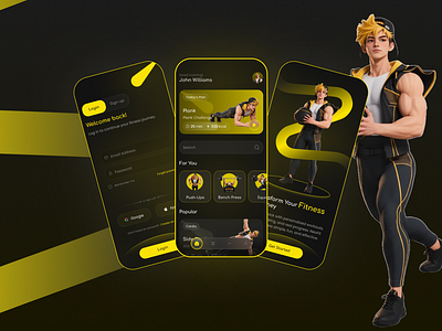 Neofit Fitness App appdesign clean coach dark designconcept exercise fitness fitnessapp health healthapp mobileui neofit training uiux wellnes