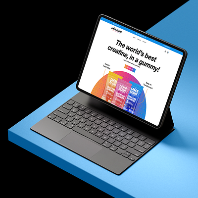 Gummy Candies Home Page branding candies catalog clean company creatine design faster recovery gummy meme coin illustration landing page laser beams logo modern uiux webflow