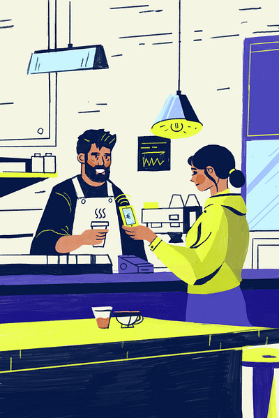 Artea - Editorial illustration artea arunas kacinskas bank illustrations character editorial illustrations illustration illustrator people portrait portrait illustration procreate siauliai