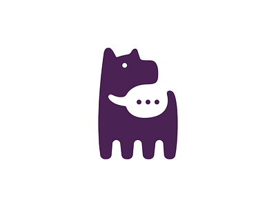 Chat Dog Logo animal brand branding bubble chat dog for sale logo mark nagual design pet