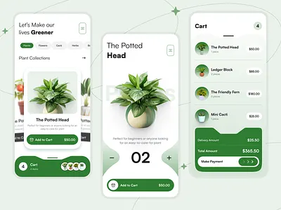 🌿 Plants E-commerce App UI Design app appdesign branding design dribbble ecommerce ecommerceapp figma figmadesign financeapp greendesign illustration mobiledesign mobileui natureui plantapp ui uidesign uiux