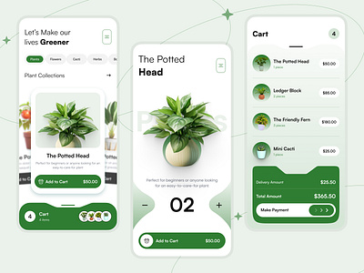 🌿 Plants E-commerce App UI Design app appdesign branding design dribbble ecommerce ecommerceapp figma figmadesign financeapp greendesign illustration mobiledesign mobileui natureui plantapp ui uidesign uiux