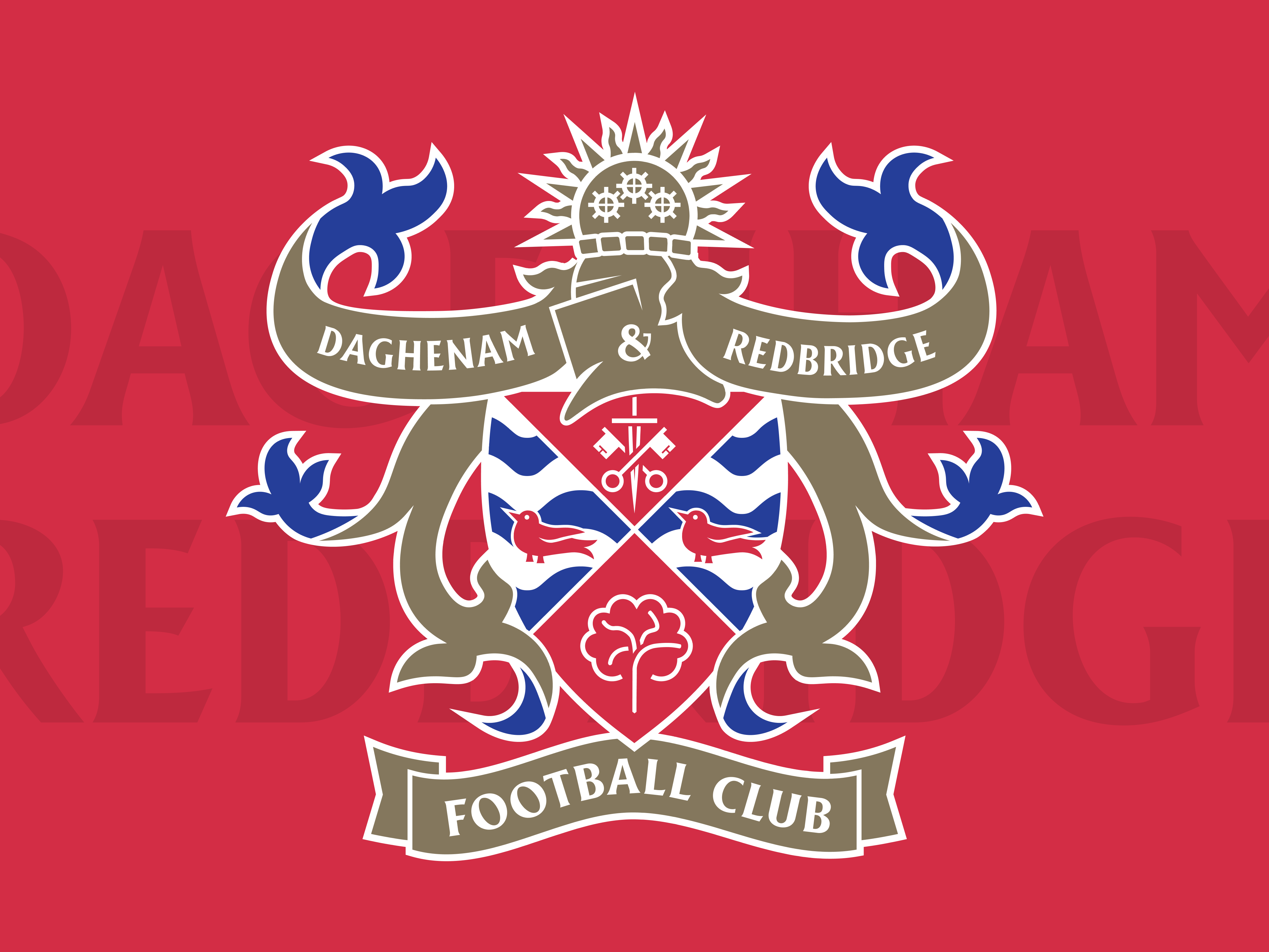 Dagenham & Redbridge FC | Crest retro redesign brand design branding classical crest design england flat foot logo football club graphic design heraldic illustration knight logo london retro sport sport logo vector vintage