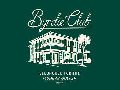 Byrdie Club - Golf Brand brand identity branding club clubhouse design drawing golf golfer graphic design hand drawn illustration illustrations ink layout logo poster sports typography