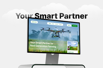 AgriFly Tech — Smart Drone Farming Landing Page Design agriculture agriculturetech ai drone greenwebsite landingpage modernweb octopi digital octopi digital llc productdesign smartfarming uiux webdesign