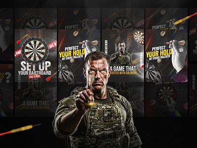 Dart Station — Hit Like a Pro branding graphic design