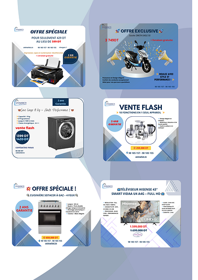 Unimarket.tn affiche prrmotionnel graphic design