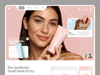 HAYAT – Skincare E-commerce Website beauty cosmetics design e commerce skincare skincare website ui uiux ux web web design website