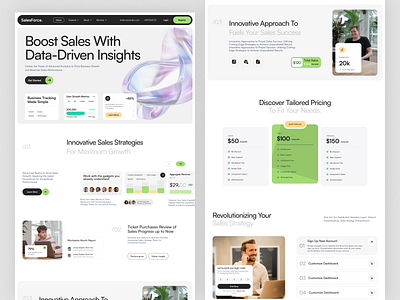 SalesForce – Data-Driven SaaS Landing Page b2b saas website business analytics website clean ui design conversion focused design crm website design data driven saas landing page design figma web design interface marketing website design modern landing page saas homepage design saas landing page saas platform ui saas product landing page salesforce landing page ui ux design web app ui design web design