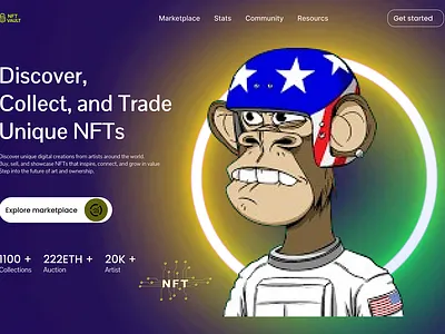 Digital Art NFTs - Homepage Page 3d animation app graphic design motion graphics nftmarketplace nfts trading website ui web web3 website