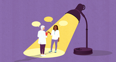 Better Care for Women by Kotryna Zukauskaite for MSP Mag banner conceptual editorial editorial illustration health healthcare illustrator physician textured woman women