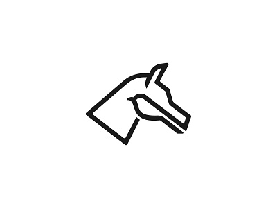 Horse & Bird Logo For Sale animal logo bird branding creative logo horse logo logo concept modern logo professional logo runner logo