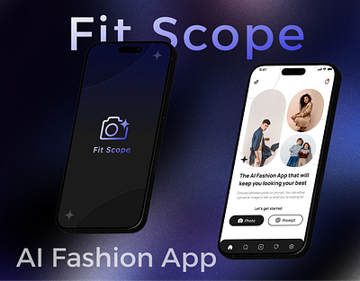 Fit Scope AI Fashion App branding graphic design mobile app design product saas ui uiux ux website design
