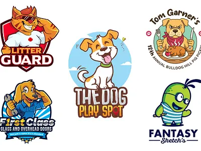 Animal Mascot or cartoon logo animal animal logo bat bear cat dog gorilla logo mascot rabbit