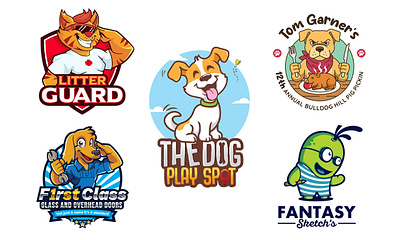 Animal Mascot or cartoon logo animal animal logo bat bear cat dog gorilla logo mascot rabbit