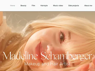 Makeup artist portolio artist branding clean design hair makeup makeup artist modern design portfolio ui ux wix
