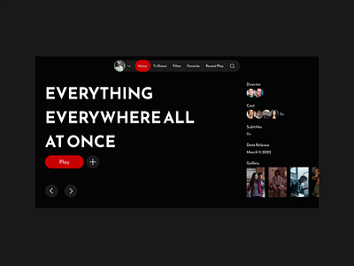 Concept shot #1 concept design films interface netflix ui ux web